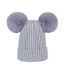 Hat Rex Rabbit Double Hairball Knitted Hat Mum and Baby Matching Beanie