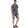 Hawaii Shirt for Men Floral Beach round Bottom Casual