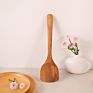 Healthy Cooking Cookware Tools Olive Wood Flat Utensils Wooden Spurtle Set Frying Spatula
