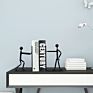 Heavy Metal Two Man Shape Bookends for Desktop Orgainzer