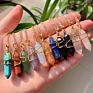 Hexagon Pencil Point Natural Real Gem Stone Pendant Necklace Crystal Stone Jewelry Necklace Healing Stone for Women