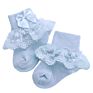 Hf Bow Lace Baby Socks Newborn Candy Color Cotton Baby Socks Cute Baby Socks Princess Style