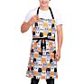 colorful kitchen cooking chef floral canvas apron with custom print