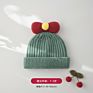 High Elastic Cartoon Bow Knot Knitted Baby Kids Cute Autumn Children Warm Beanie Hat