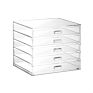 High Transparent Cosmetic Storage Jewelry Display Case Acrylic 5 Drawer Makeup Organizer