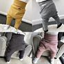 High Waist Baby Girls Big Pp Pants Autumn plus Plush Children Boys Infant Harem Pants Leggings