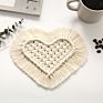 Home Creative Handmade Fringe Coasters for Drink Table Top Cup Mat Dinning Room Placemat for Home Decor