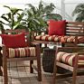 Home Fashions Outdoor/Indoor Roma Stripe Chair Cushion Outdoor Patio Cushions