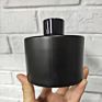 Home Office Fragrance Empty round Reed Aroma Diffuser Black Glass Bottle