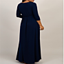 Hotest Navy Wrap Dress Pregnant Breastfeeding Clothes Women House Dress
