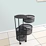 Household Vegetable Basketkitchen Fruit and Vegetable Rackmulti-Layer Movable Rackfree Installation of Rotating Storage Rack