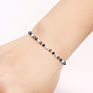 Hupo.Hutu Natural Minimalist Dainty Handmade Glass Cut String 18K Gold Plated Beading Crystal Bracelet for Women