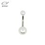 Imitation Pearl Belly Navel Ring Body Piercing Jewelry Fake Pearl Belly Button Ring