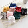 In Stock Knee High Sweet Organic Cotton Cute Children Ruffle Baby Girl Socks with Bow