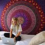 Indian Mandala Big Tapestry Wall Hanging Sandy Beach Throw Rug Blanket Camping Travel Mattress Bohemian Sleeping Pad Tapestries