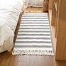 Indoor Outdoor Black and White Home Entrance Welcome Front Door Floor Stripe Door Mat