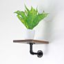 Industrial Pipe Shelf Retro Wall Mount Iron Pipe Shelf Floating Bracket