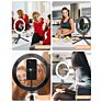 Ins 10 Inch Desktop Photographic Rgb Light Fill Lamp Mobile Live Video Phone Holder Led Selfie Ring Light with Tripod Stand