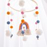 Ins Nordic Style Wooden Infant Wrist Rattles Handmade Crib Hanging Baby Plush Rattle Soft Toys