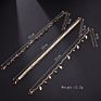 Ins Waterdrop Sterling Silver Anklets Cuban Link Letter Iced Out Cz Cuban Initial Anklets Women