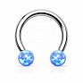 Internal Thread Opal Ball Circular Barbell Nose Rings Body Piercing Jewelry
