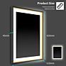 Ip44 Waterproof Wall Mounted Illuminated Smart Bathroom Mirror with Led Lights