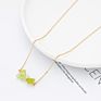 Irregular Chips Stone Beads Natural Gemstone Pendant Necklace Delicate Gold Plated Chain with Natural Stone Charms Necklace