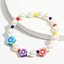 Irregular White Freshwater Pearl Seed Beads Collar Statement Plant Aesthetic Accessories Multicolor Flowers Necklace