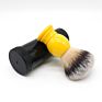 Jdk Promotion Yellow Color Blade Shaving Brush Synthetic Hair Acrylic Handle Mens Foaming Brush Tools