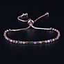 Jewellery Sterling Silver Cz Tennis Aaaaa Bracelet Micro Pave Link Bracelet with Cz Sterling Silver Studs Chain