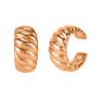 Jewelry 18K Gold Plated Jewelry 925 Sterling Silver Twist Croissants Ear Cuff for Women
