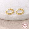 Jewelry 925 Sterling Silver Plain Simplist Hoop Earrings Dainty Silver Earring
