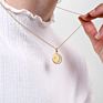 Jewelry Moon and Star Necklace Silver 925 Sparkle Cz Gold Necklace for Women