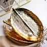Jewelry Organizerdisplay Tray for Wedding Decorative Gold Leaf Plate Ring Earrings Necklace Organizer Ceramic Display Dish Stand