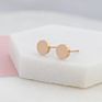 Jewelry round Stud Earrings, Delightful Dot Stud Earrings in Silver, Gold and Rose Gold