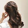Juhu Explosive Retro Transparent Color Simple Large Hairclip on the Back of the Head for Women
