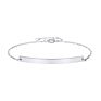 Jujie Engraved Name Flat Bar Stainless Steel Gold Color Bangle Cuff Bracelet for Women