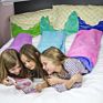Kids Baby Boys Girls Mermaid Shark Cetacean Shape Touched Super Soft Flannel Tail Double-Deck Blanket Sleeping Bag