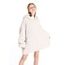 Kids Design Animal Rabbit Oversized Grey Sherpa Sweatshirt Wearable Hooded Blankets Hoodie Blanket