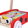 Kids Toys Multifunctional Educational Toys Wooden Roll Cart Toy Baby Walker