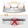 Kingforce Kitchen Mezzaluna Cover Blade Mezzaluna Chopper Knife Pizza Cutter Slicer Knife with Double Wooden Handle