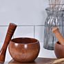 Kitchen Herb & Spice Tools Naturally Med Olive Wood Rustic Mini Mortar and Pestle