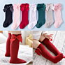 Knee High Cotton Bow Christmas Baby Kids Socks