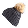 Knit Beanies with Pom Pom Acrylic Beanie Hat