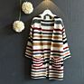 Knitted Baby Children Cardigan Kids Striped Girls Sweater Cardigans with Pockets
