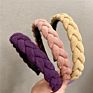 Korean Cloth Braid Headband Woven Knitted Twisted Shape Hair Wrap Knitted Corss Elastic Hair Band