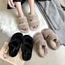 Korean Net Red Non-Slip Furry Slippers Indoor Fluffy Fur Sandals Outdoor