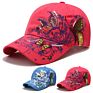 Korean Sequin Embroidered Baseball Butterfly Embroidery,Duck Tongue and Lip Print Women's Hat Sunscre