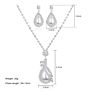 Korean Set Jewelry 925 Diamond-Studded All-Match Alloy Claw Chain Necklace Earrings Pearl Necklace Two-Piece Set