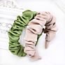 Korean Silk Acetate Satin Pleated Headband Cute Lady Soft Cloth All-Match Hair Accessories Women Ruched Headbands